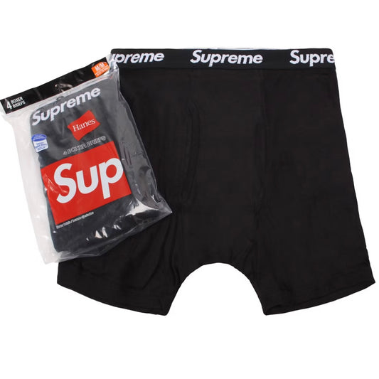 Supreme Hanes Black Boxer Brief (single)