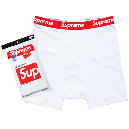 Supreme Hanes White Boxer Briefs (4 pack)