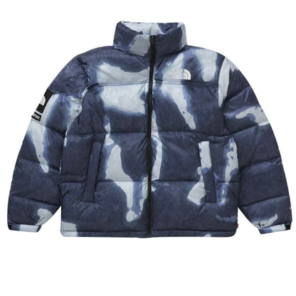 Supreme The North Face Bleached Denim Print Nuptse Jacket