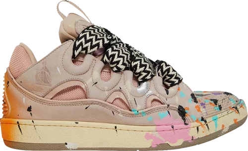 Gallery Dept. x Lanvin Curb Light Sneakers 'Paint Drip - Pale Pink'