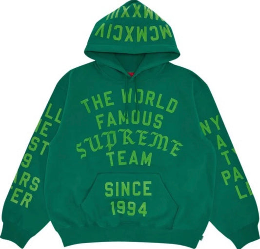 Supreme 'World Famous Team' Hoodie - green