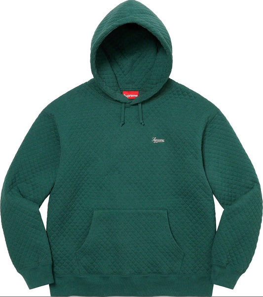 Supreme Micro Quilted Hoodie - Green