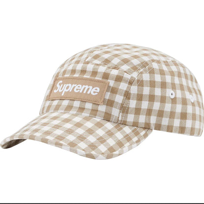 Supreme Gingham Twill Camp cap - Tan