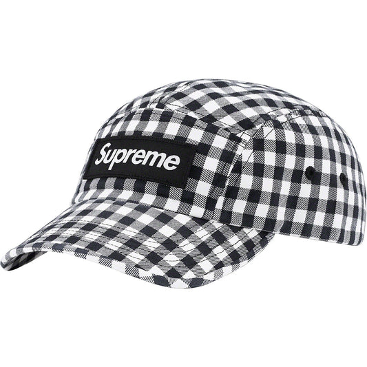 Supreme Gingham Twill Camp cap - Black