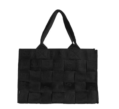 Supreme Woven Large Tote Bag - Black