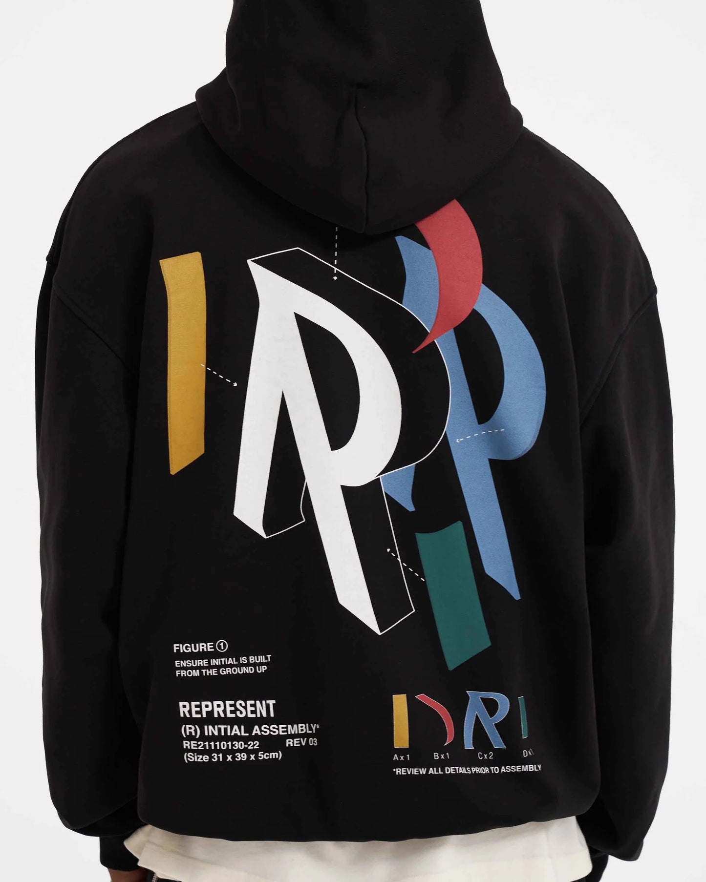 Represent Initial Assembly Hoodie - Jet Black