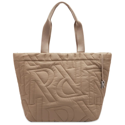 Represent Initial Quilted Tote Bag - Mushroom