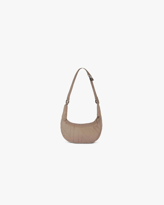 Represent Initial Quilted Sling Bag - Mushroom