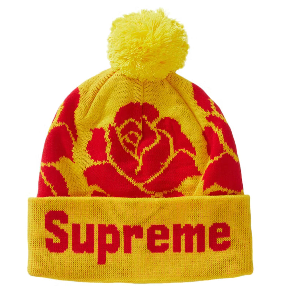 Supreme Rose Beanie - Yellow/Red