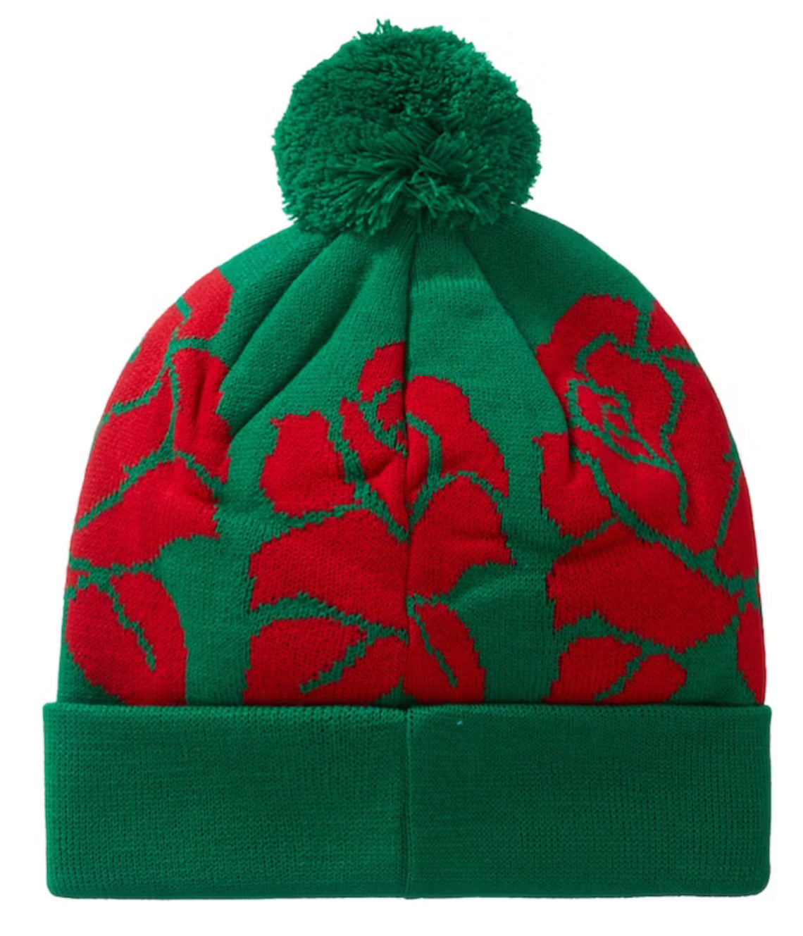 Supreme Rose Beanie - Green/Red