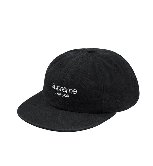 Supreme Napped Canvas Classic Logo 6-Panel - Black