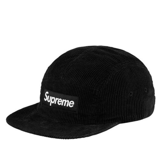 Supreme Corduroy Camp Cap - Black