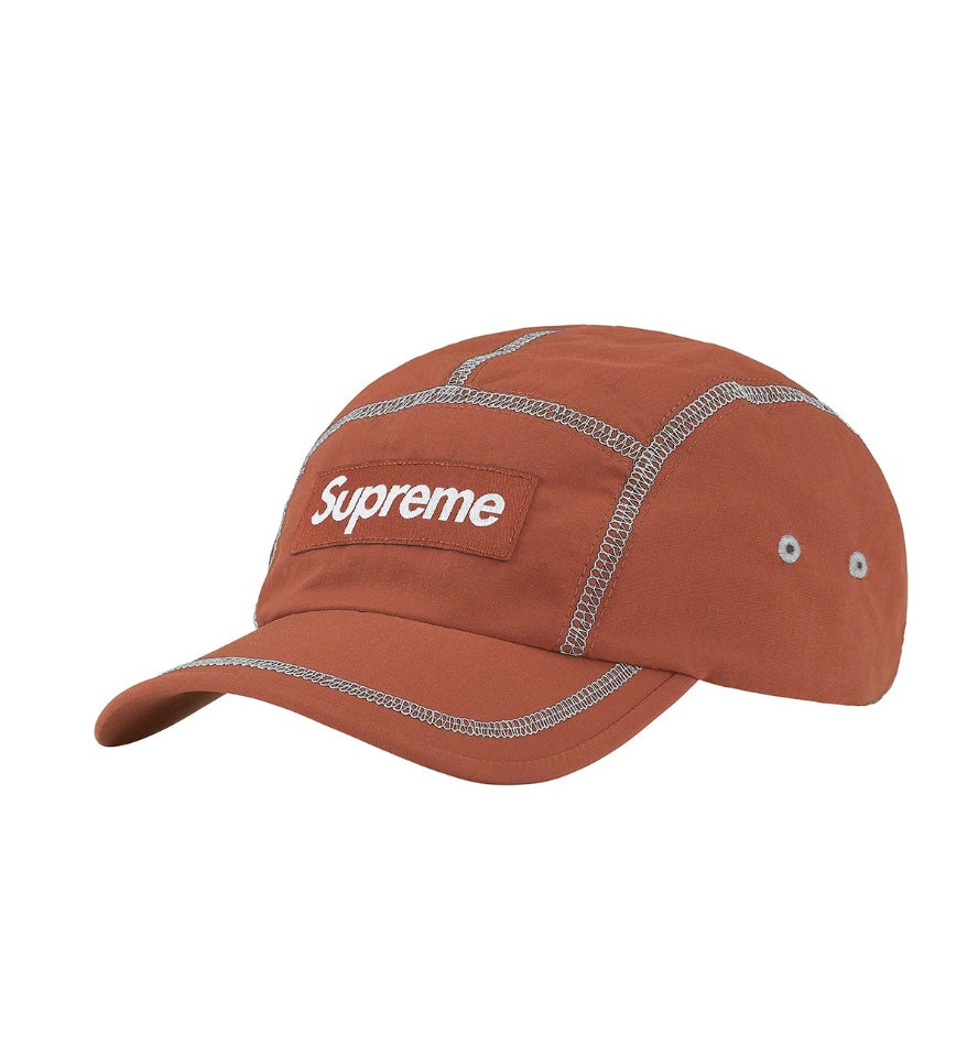 Supreme Reflective Stitch Camp Cap - Brown