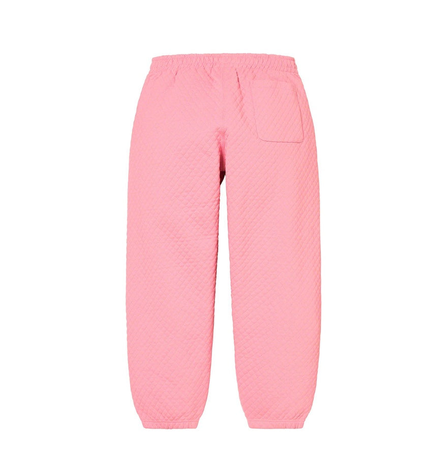 Supreme Micro Quilted Sweatpants - Pink