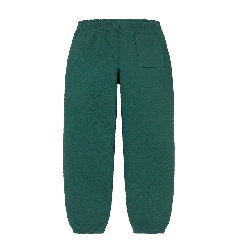 Supreme Micro Quilted Sweatpants - Green