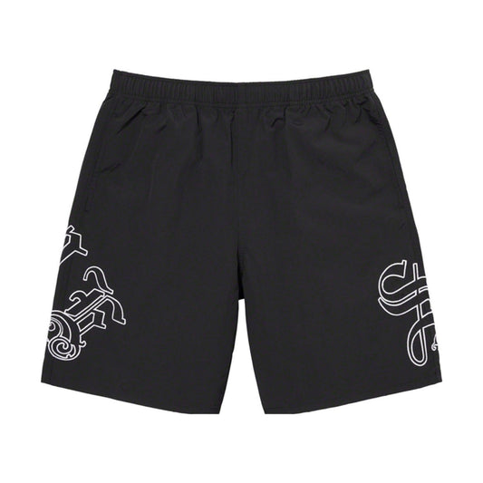 Supreme Old English Nylon Shorts - Black