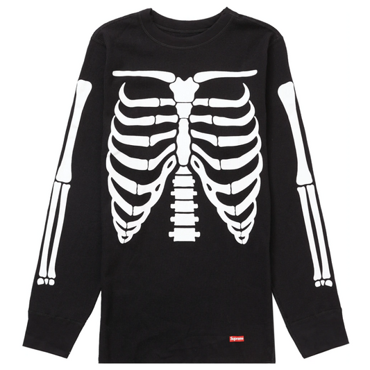 Supreme Hanes Bones Thermal Crew Black