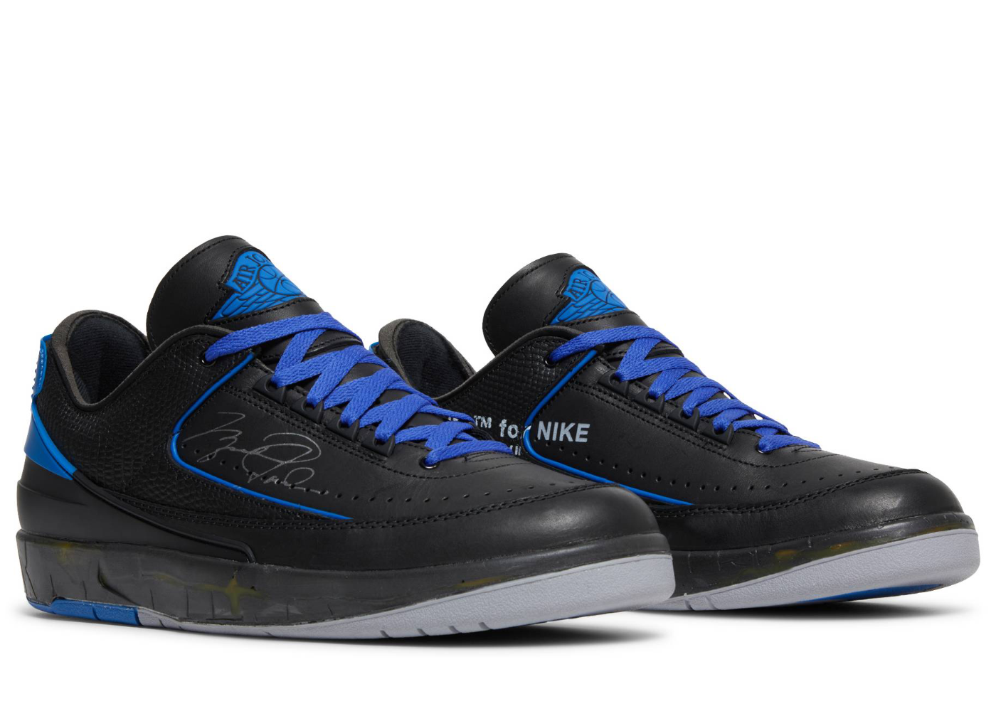 Off-White x Jordan 2 Retro Low SP Black Varsity Royal