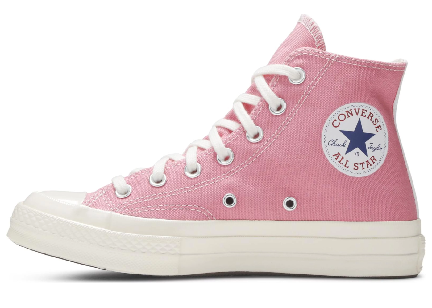 Comme des Gar ons PLAY x Converse Chuck 70 High Bright Pink Flysole