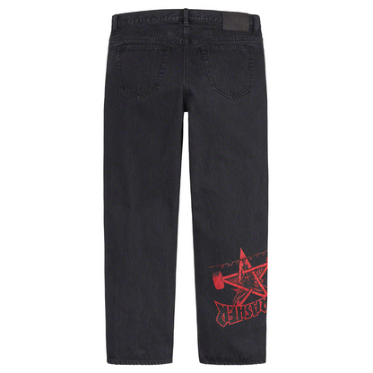 Supreme Thrasher Pentagram Regular Jean Washed Black